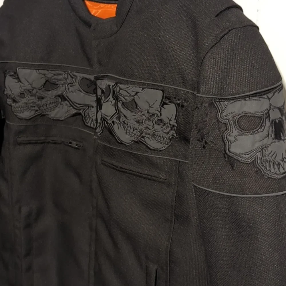 Milwaukee Leather Black Men's Motorcycle Jacket MPM1730 Size XL - Picture 2 of 6